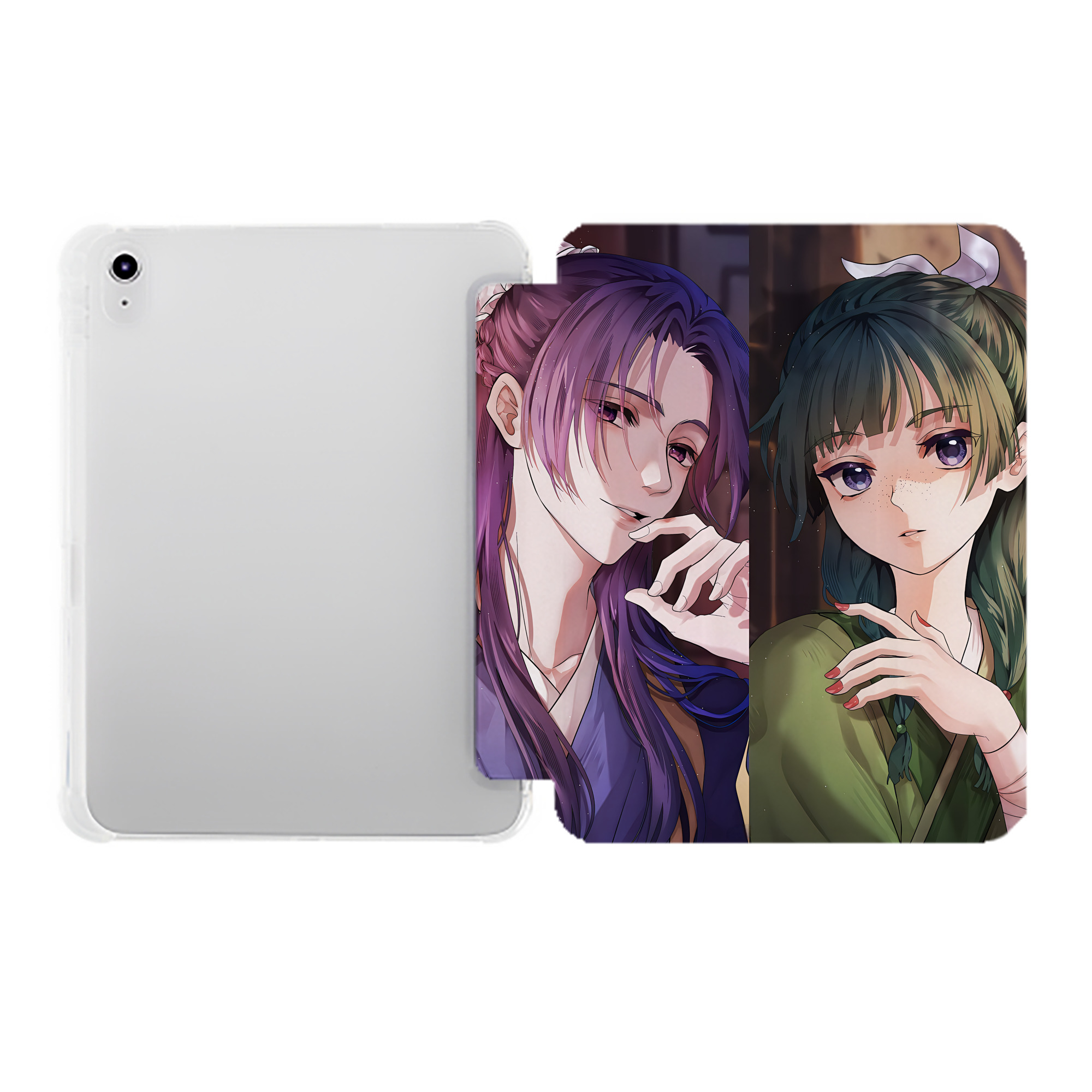 （画像用） 薬屋のひとりごと The Apothecary Diaries IPad ケース ペン収納付き 三つ折りスタンド PUレザー×シリコン 対応機種9.5/10.5/10.9インチ
